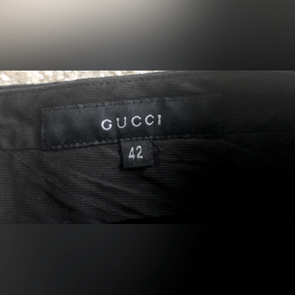 Gucci Vintage wool Pants Trousers Wide Leg Black Women’s Size 42 - Picture 6 of 7